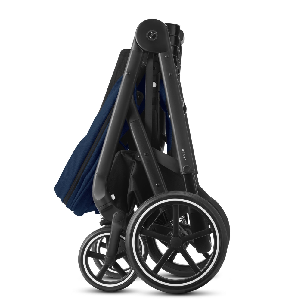 Прогулочная коляска Cybex Balios S Lux Navy Blue/black frame, цвет шасси: черный