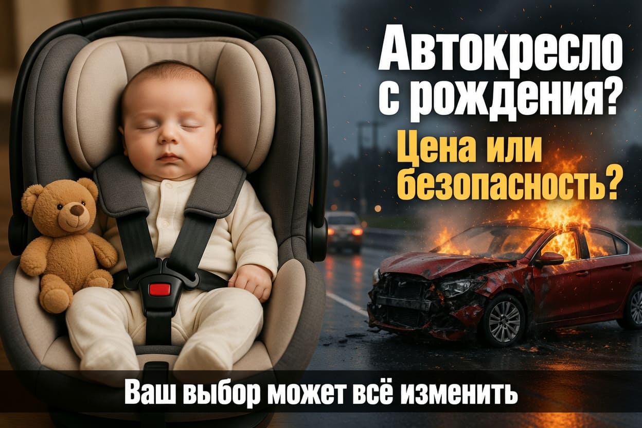 Как выбрать автокресло с рождения (0+). Безопасность новорождённого при ДТП