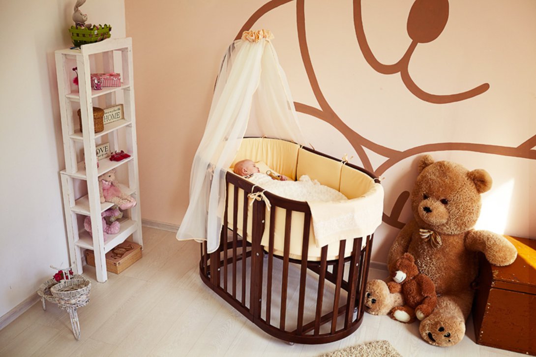Кроватки для новорожденных — выбираем безопасную и удобную кровать для малыша (110 фото)