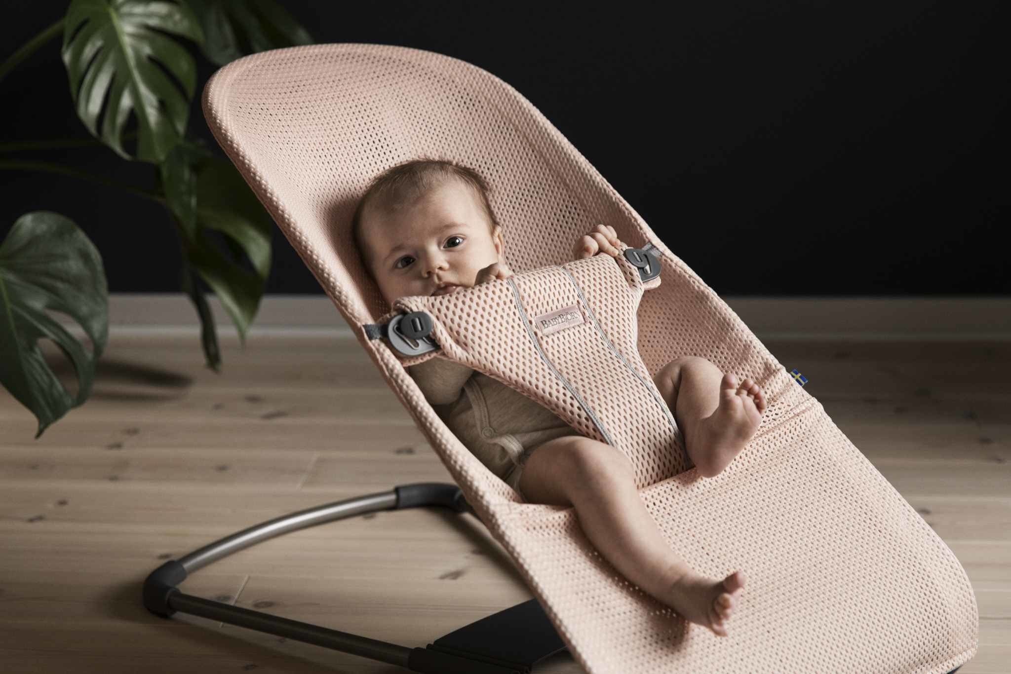 Шезлонг BABYBJORN Bliss Mesh жемчужный