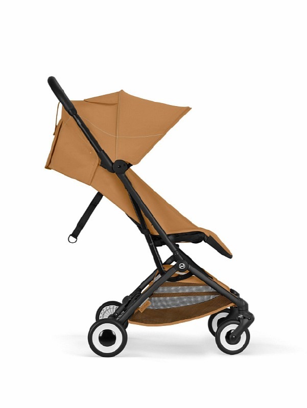Прогулочная коляска Cybex Orfeo BLK 2026 (с дождевиком и бампером), Cinnamon Yellow
