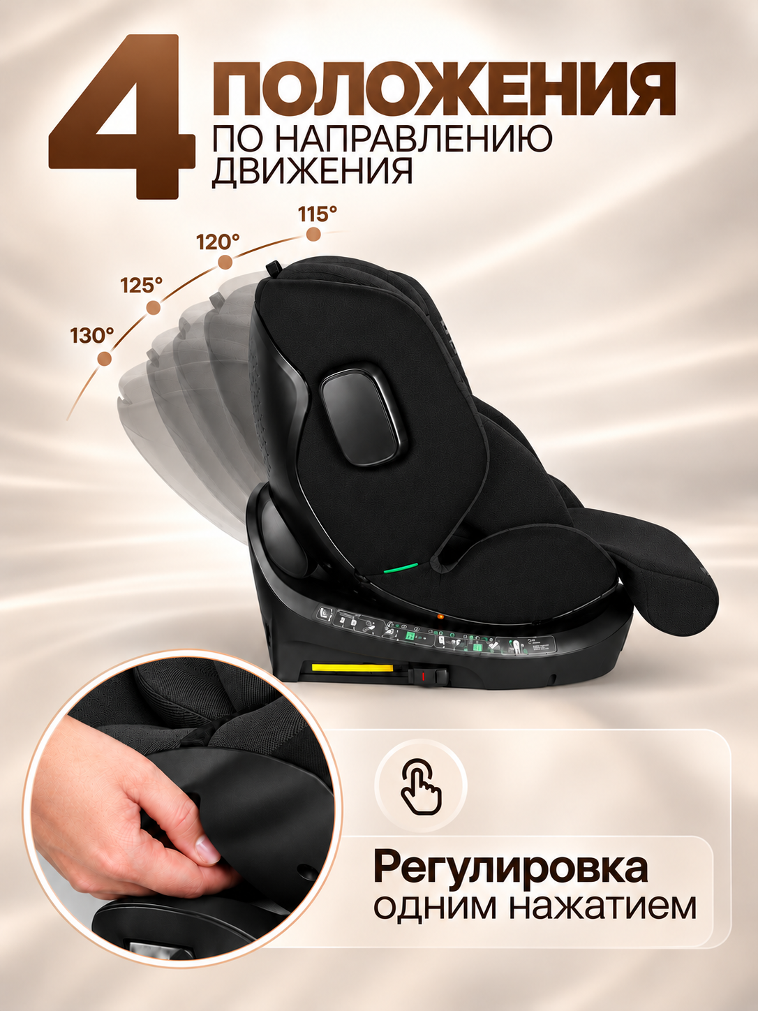 Автокресло Amarobaby Security, i-Size, Черный