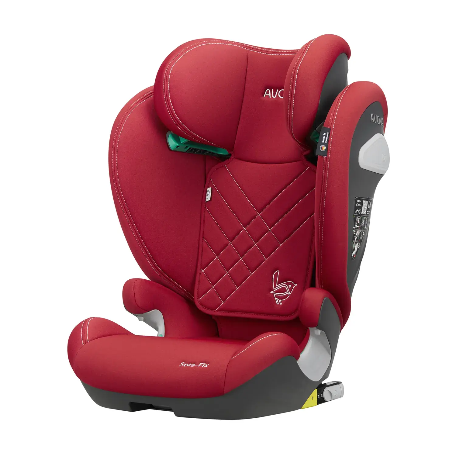 Автокресло Avova Sora-Fix Maple Red, цвет красный, группа 2/3, для детей с 3 до 12 лет