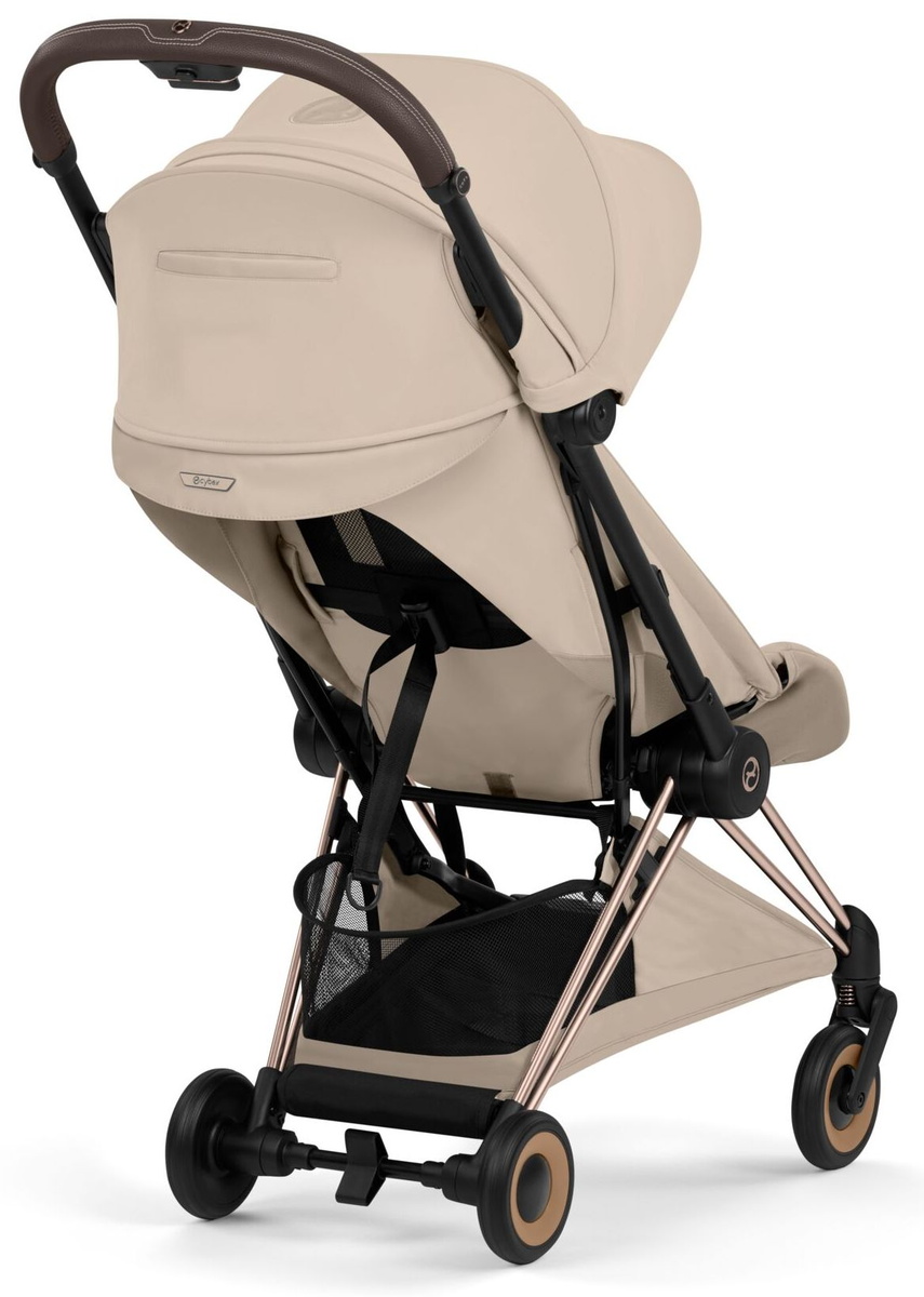 Прогулочная коляска Cybex Coya Rosegold Cozy Beige с дождевиком