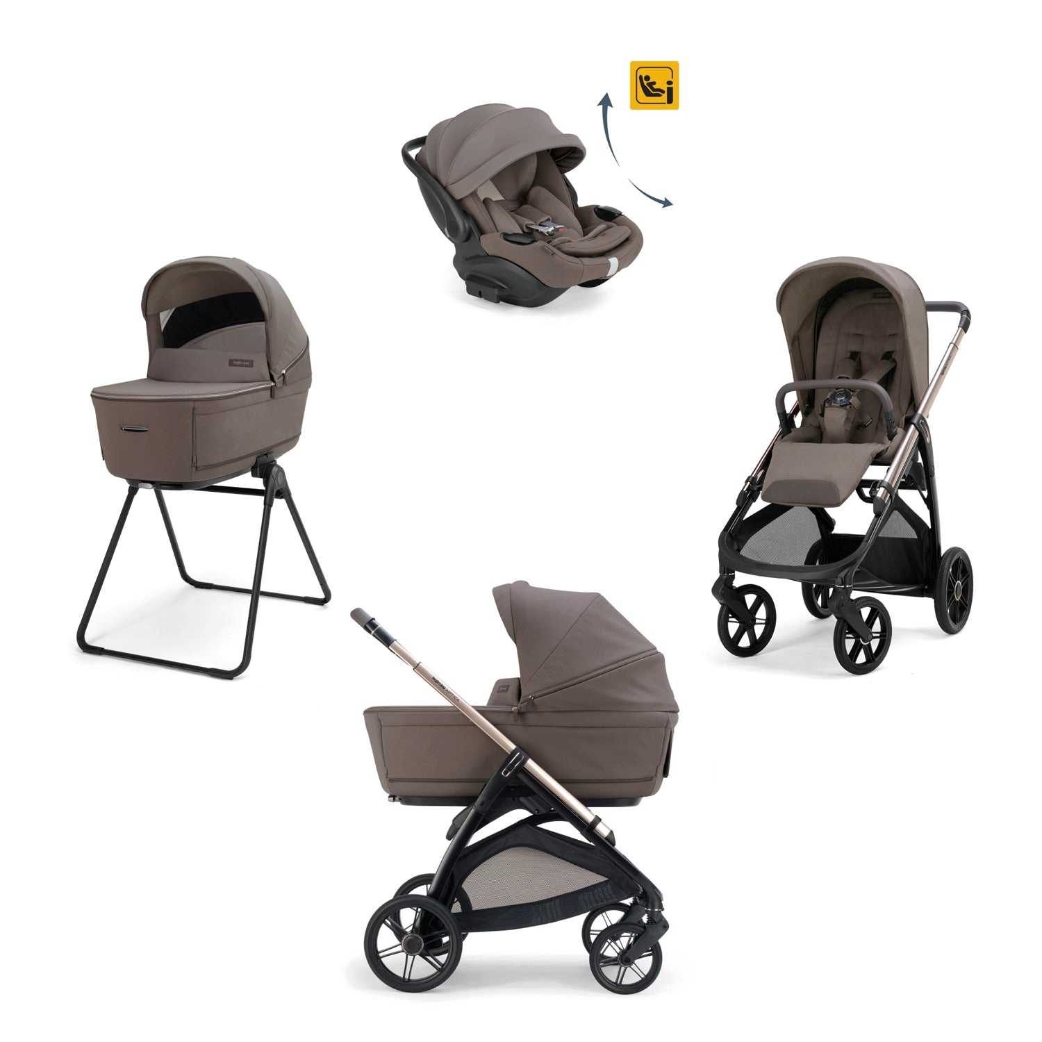 Коляска 3 в 1 Inglesina Aptica Darwin Recline Evo i-Size Essence Mokka Коляска 3 в 1 Inglesina Aptica Darwin Recline Evo i-Size Essence Mokka