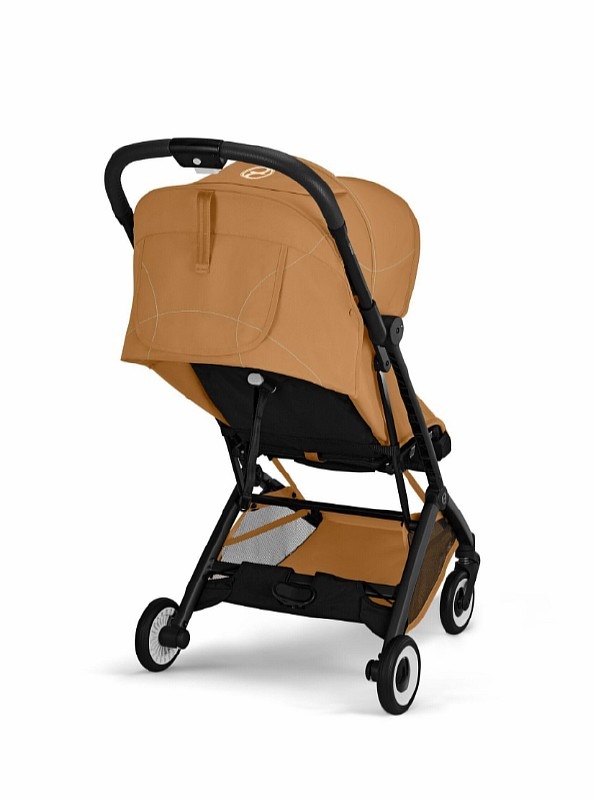 Прогулочная коляска Cybex Orfeo BLK 2026 (с дождевиком и бампером), Cinnamon Yellow