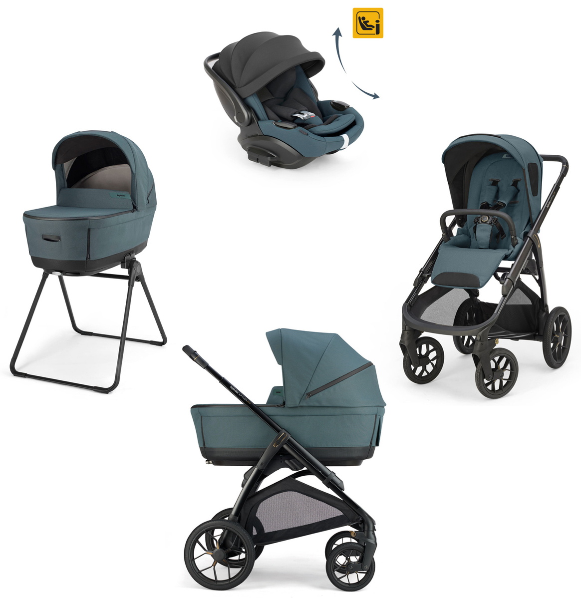 Коляска 3в1 Inglesina Aptica XT Darwin Recline Evo 2026, Himalaya Blue