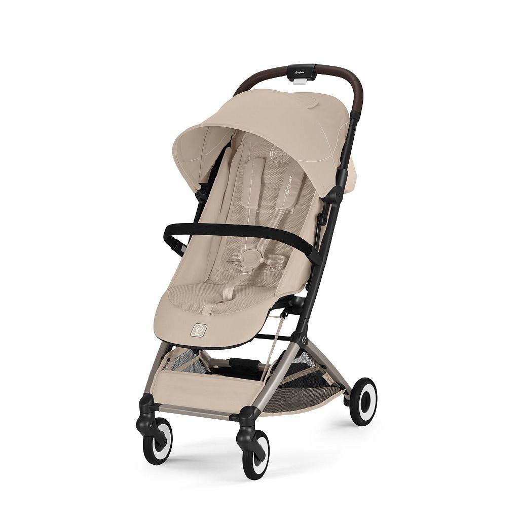 Прогулочная коляска Cybex Orfeo TPE 2026 (с дождевиком и бампером), Almond Beige цвет бежевый, для детей с 6 месяцев