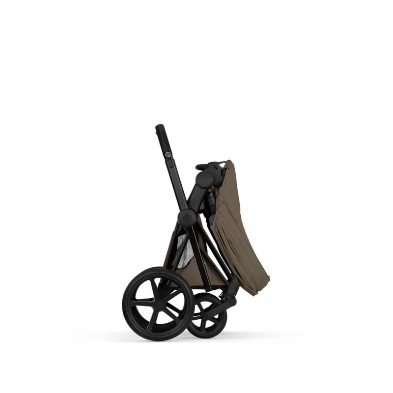 Коляска 3в1 Cybex Priam V шасси Matt Black Style Collection, Coconut Brown (Коричневый)