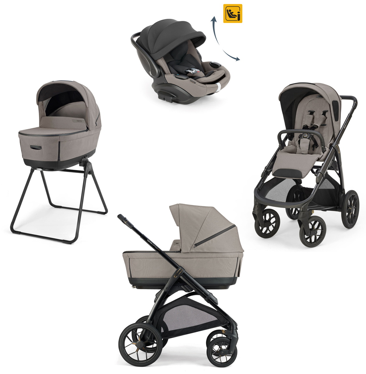 Коляска 3в1 Inglesina Aptica XT Darwin Recline Evo 2026, Tundra Beige