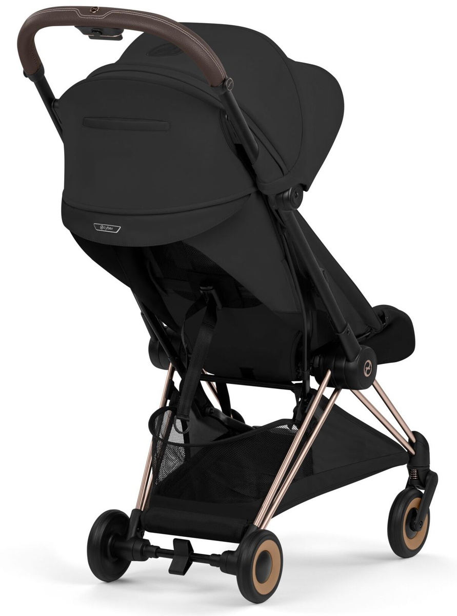 Прогулочная коляска Cybex Coya Rosegold Sepia Black с дождевиком