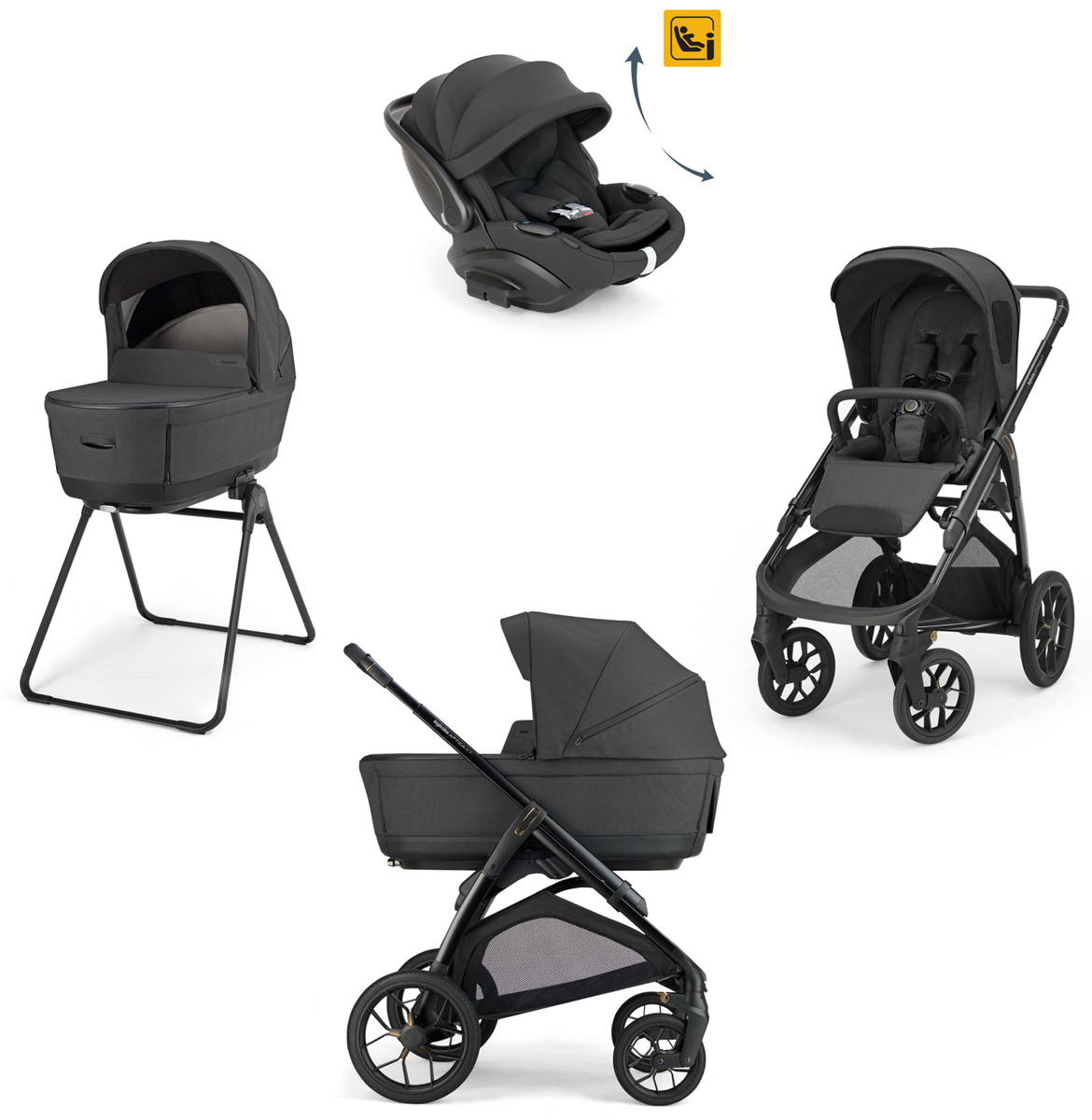Коляска 3в1 Inglesina Aptica XT Darwin Recline Evo 2026, Magnet Grey