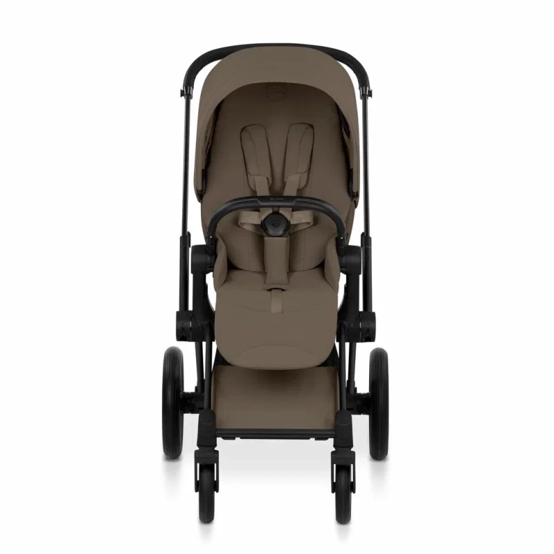 Коляска 3в1 Cybex Priam V шасси Matt Black Style Collection, Coconut Brown (Коричневый)
