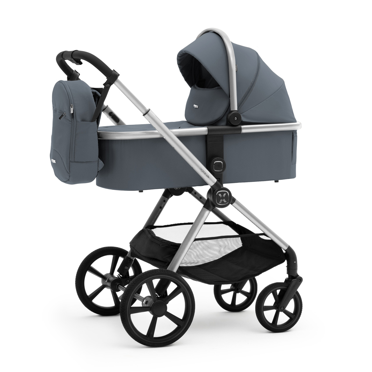 Коляска 2 в 1 Agex Life, Chome Grey (Серый) Коляска 2 в 1 Agex Life, Chome Grey (Серый)
