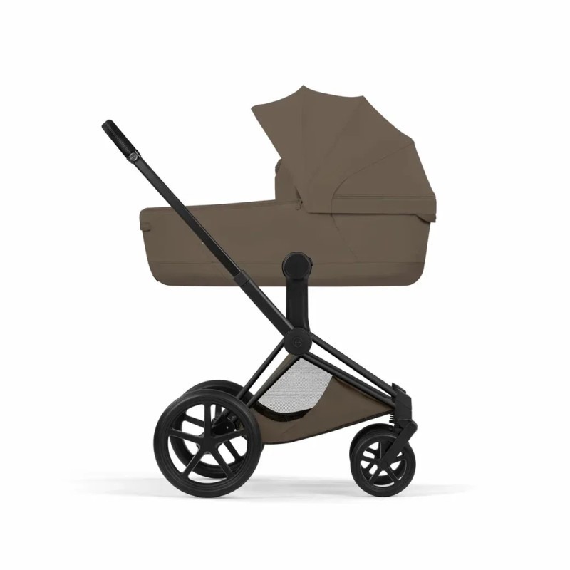 Коляска 3в1 Cybex Priam V шасси Matt Black Style Collection, Coconut Brown (Коричневый)