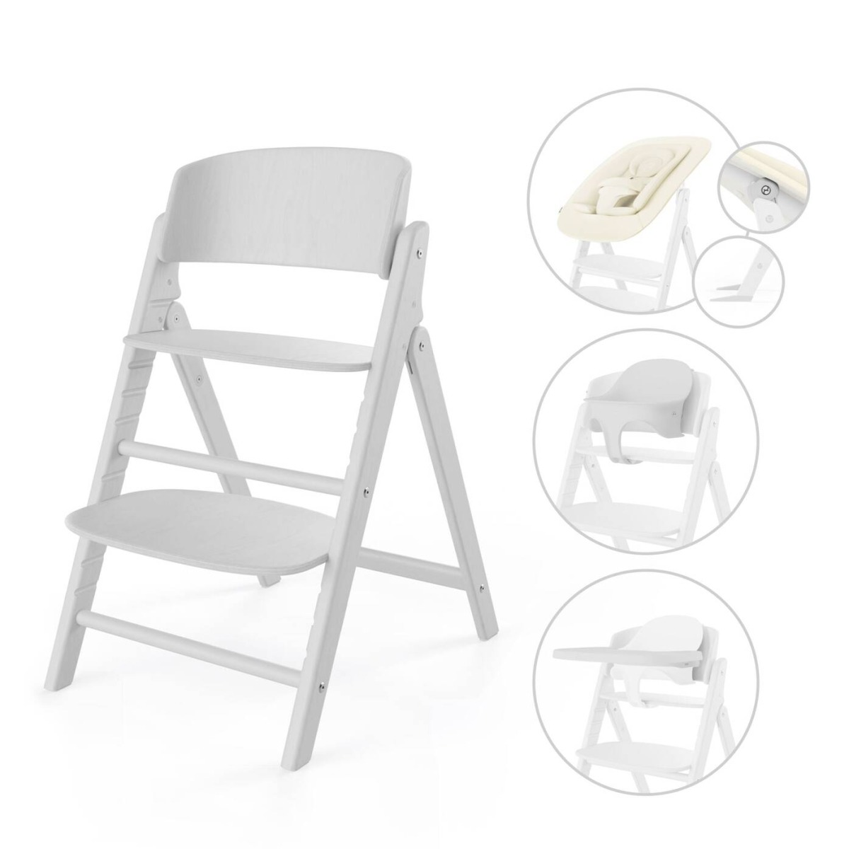Стульчик Cybex Click & Fold 4в1 All White