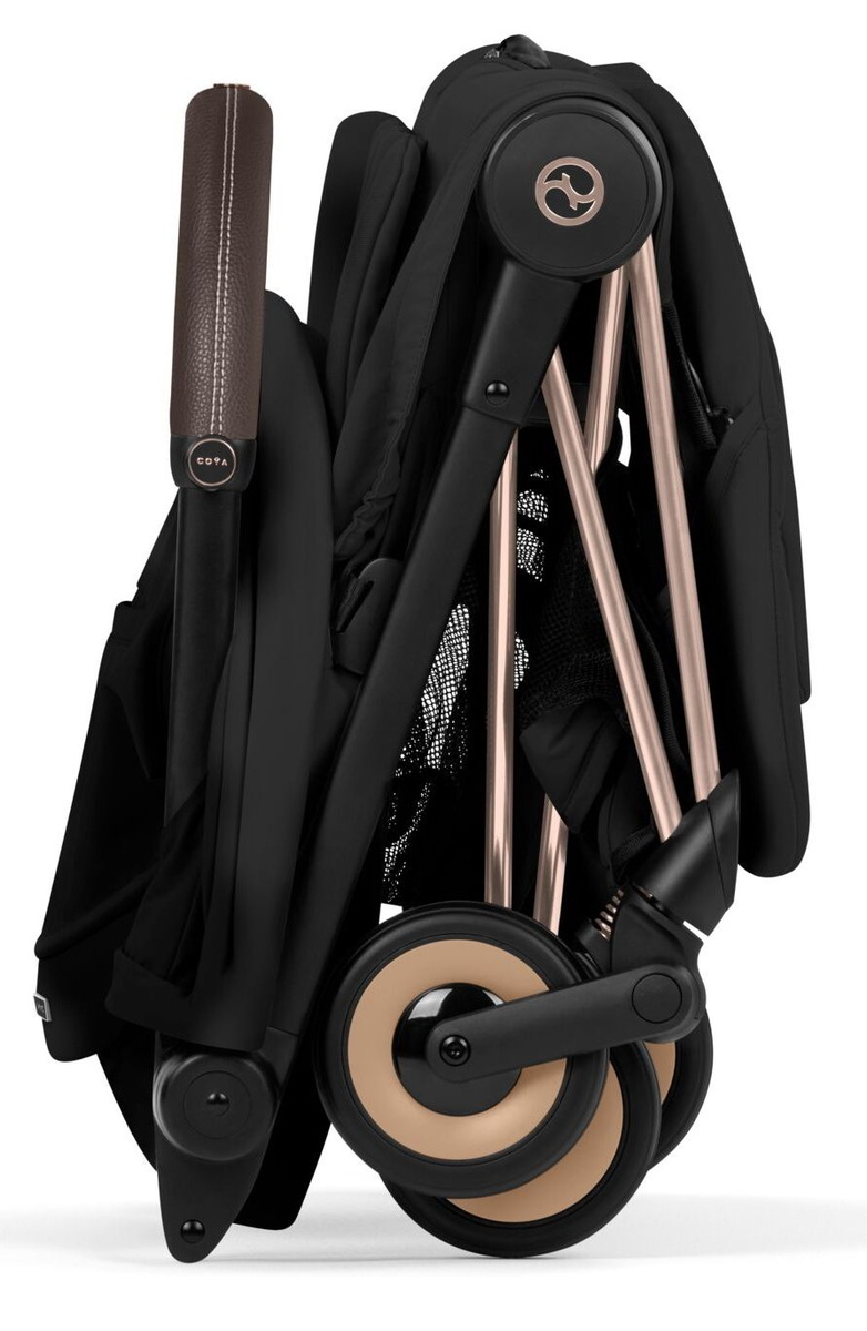 Прогулочная коляска Cybex Coya Rosegold Sepia Black с дождевиком