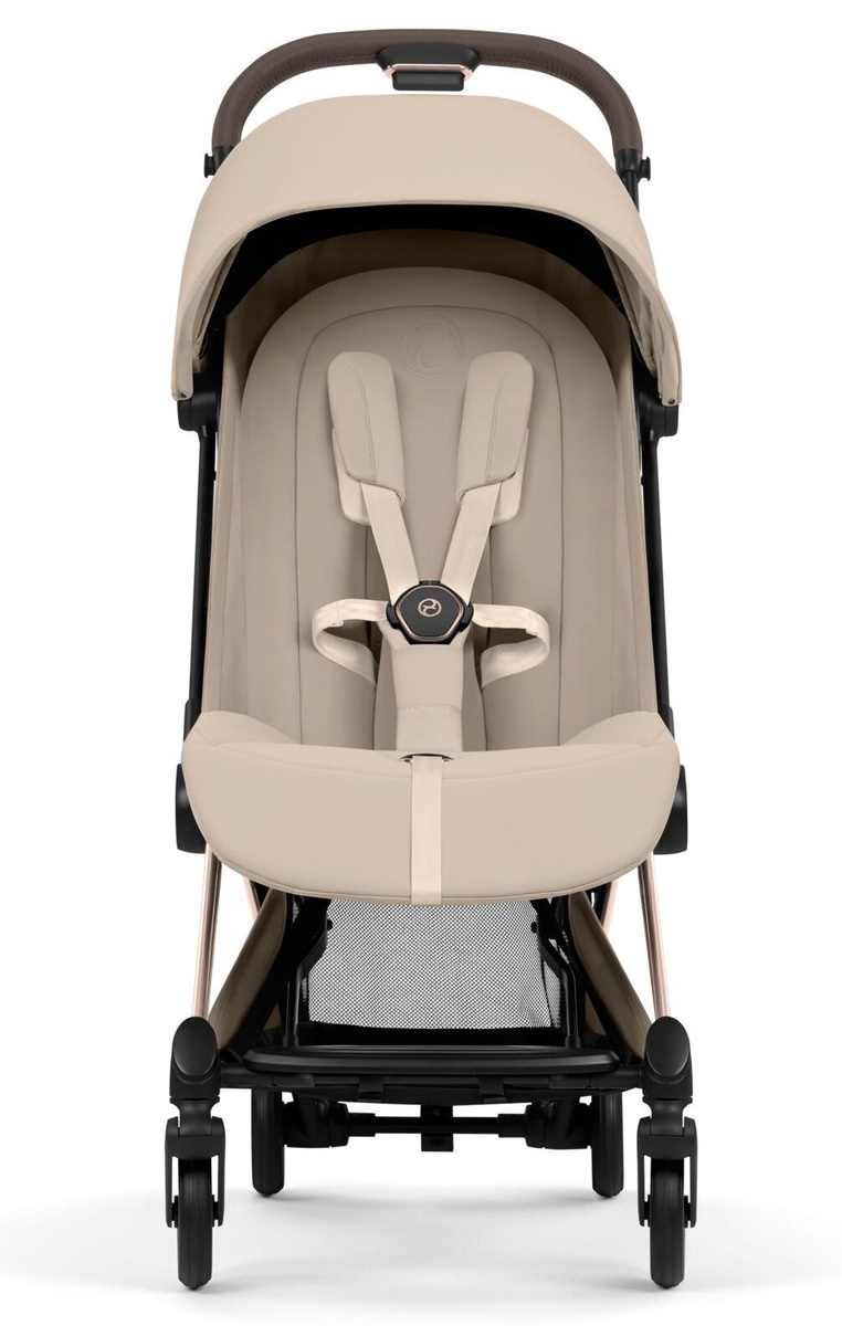 Прогулочная коляска Cybex Coya Rosegold Cozy Beige с дождевиком