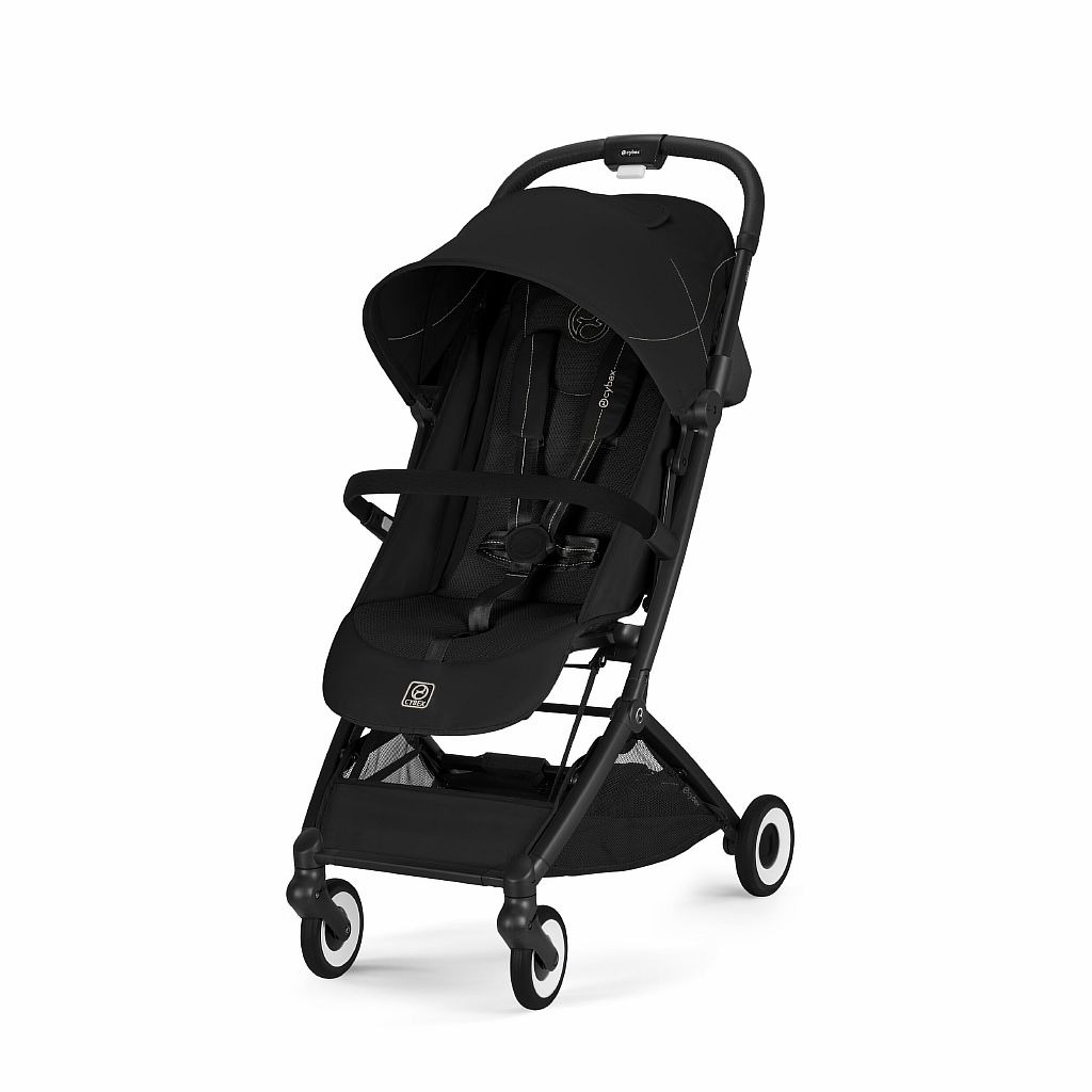 Прогулочная коляска Cybex Orfeo BLK 2026 (с дождевиком и бампером), Magic Black цвет черный, для детей с 6 месяцев