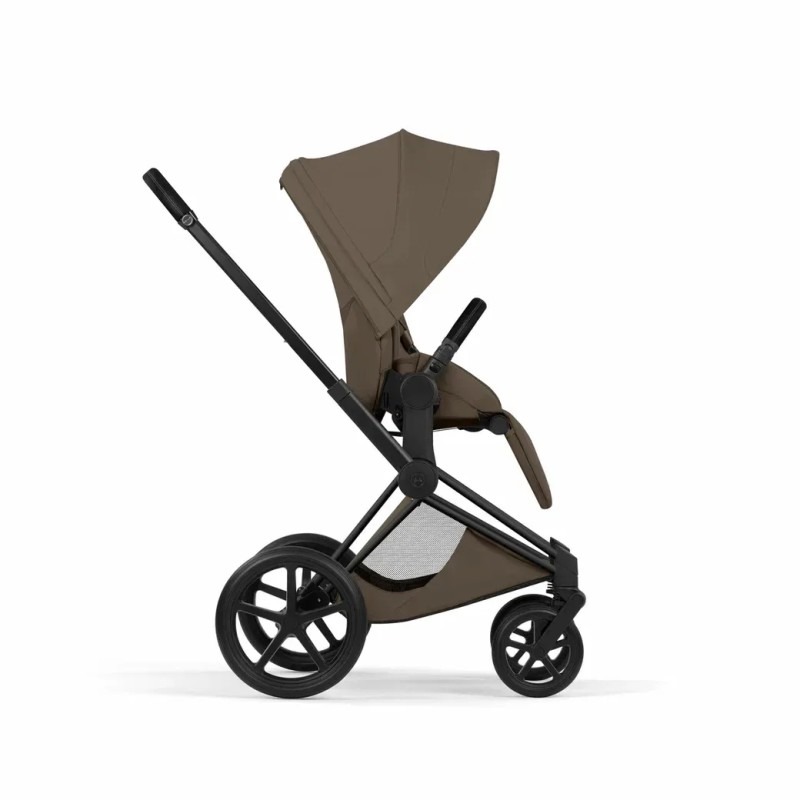 Коляска 3в1 Cybex Priam V шасси Matt Black Style Collection, Coconut Brown (Коричневый)