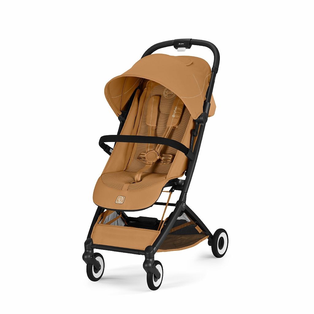 Прогулочная коляска Cybex Orfeo BLK 2026 (с дождевиком и бампером), Cinnamon Yellow цвет желтый, для детей с 6 месяцев