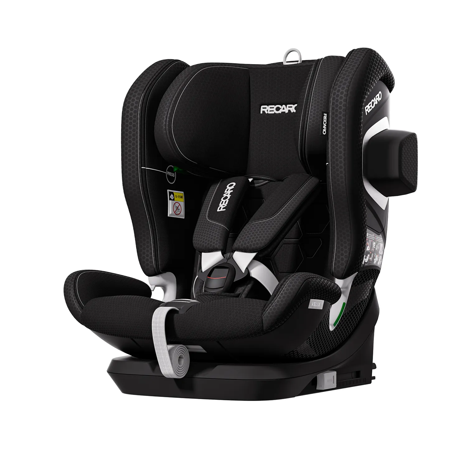 Детское автокресло RECARO Velix 1 Fresh Black, группа 1/2/3, 76-150 cм, c 9 месяцев до 12 лет, черный цвет Детское автокресло RECARO Velix 1 Fresh Black, группа 1/2/3, 76-150 cм, c 9 месяцев до 12 лет, черный цвет