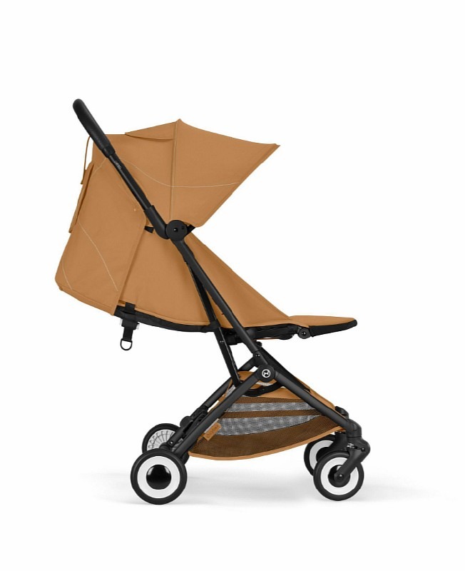 Прогулочная коляска Cybex Orfeo BLK 2026 (с дождевиком и бампером), Cinnamon Yellow