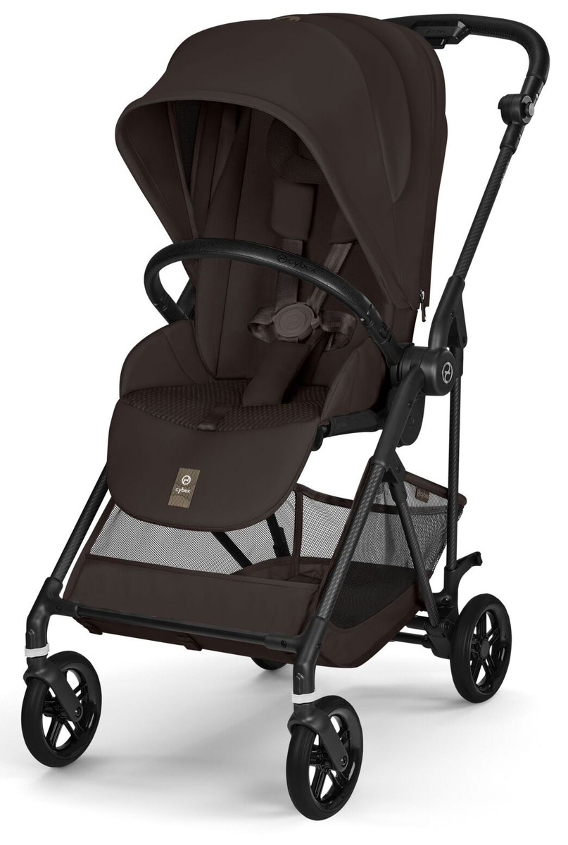 Коляска прогулочная Cybex Melio Carbon 2026 (с дождевиком), Chocolate Brown