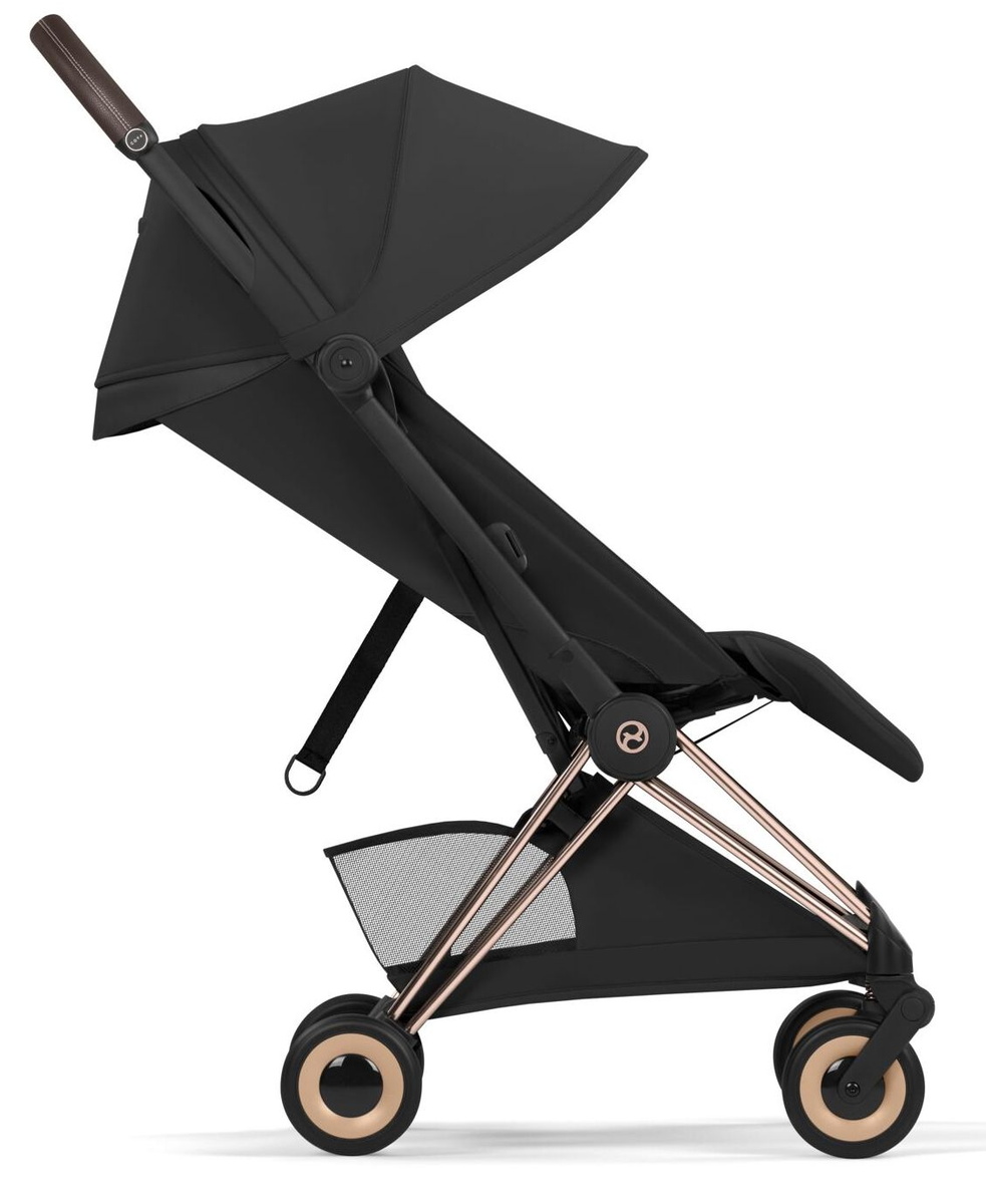 Прогулочная коляска Cybex Coya Rosegold Sepia Black с дождевиком