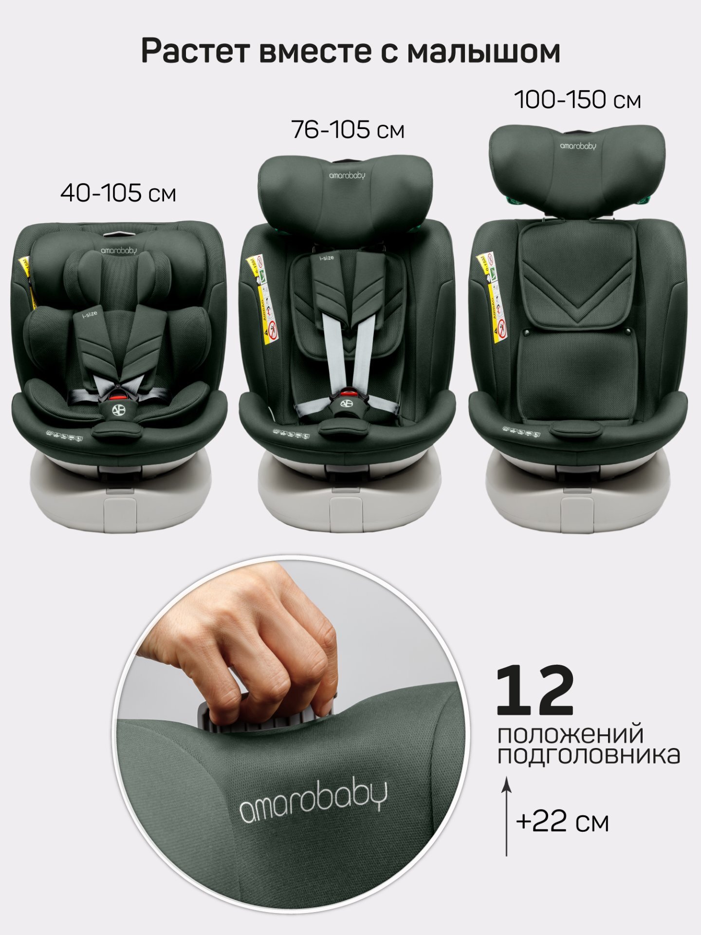 Автокресло AmaroBaby Defender, зеленый Автокресло AmaroBaby Defender, зеленый