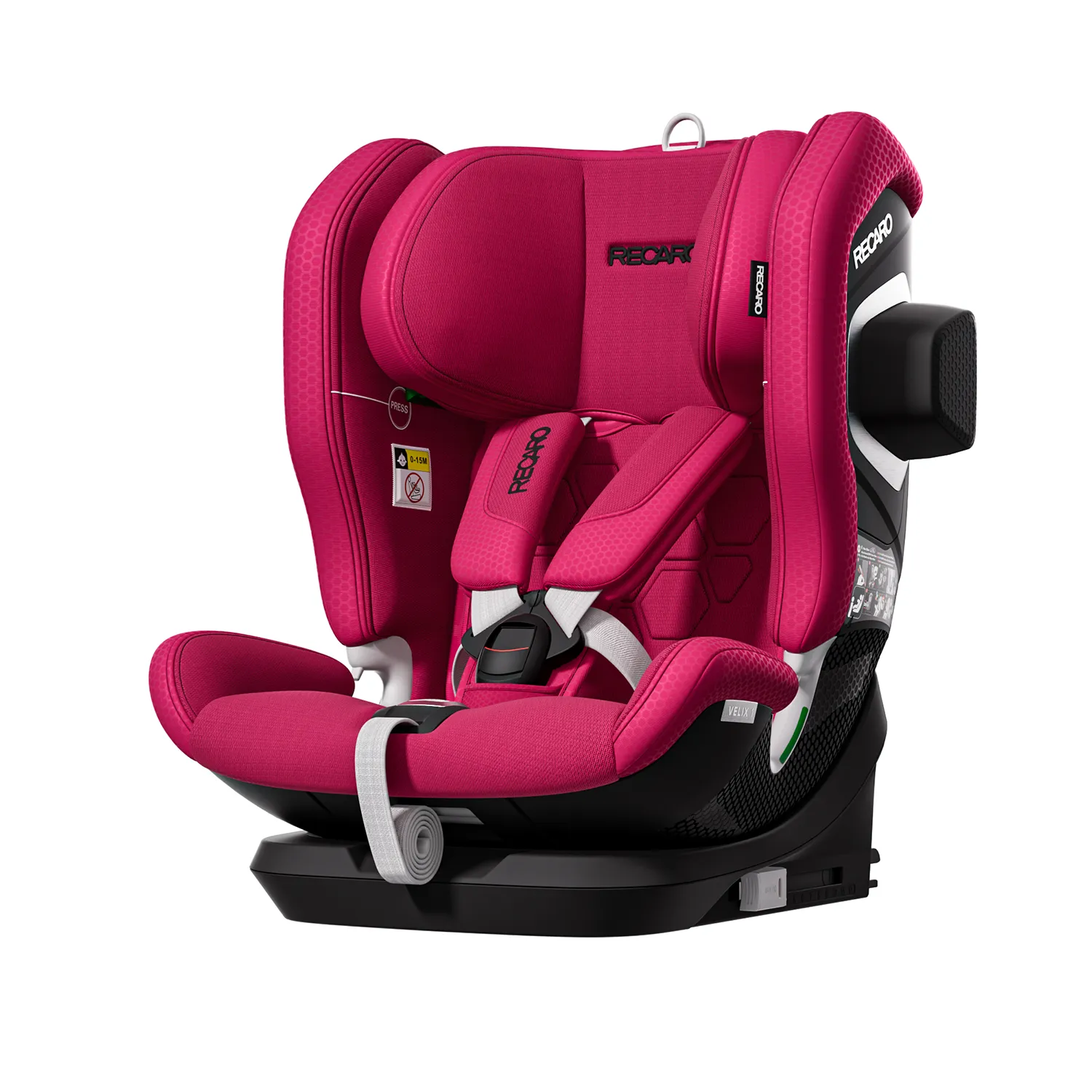 Детское автокресло RECARO Velix 1 Wow Pink, группа 1/2/3, 76-150 cм, c 9 месяцев до 12 лет, розовый цвет Детское автокресло RECARO Velix 1 Wow Pink, группа 1/2/3, 76-150 cм, c 9 месяцев до 12 лет, розовый цвет