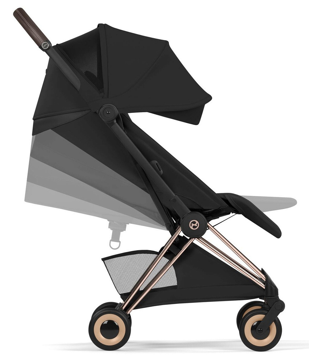 Прогулочная коляска Cybex Coya Rosegold Sepia Black с дождевиком