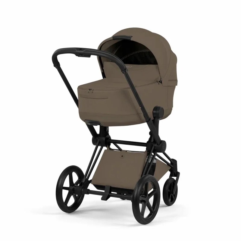 Коляска 2в1 Cybex Priam V шасси Matt Black Style Collection, Coconut Brown (Коричневый)