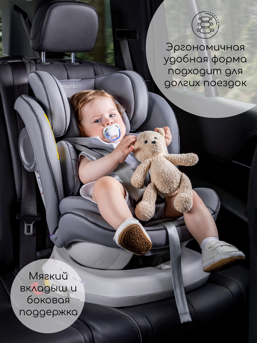 Автокресло детское AmaroBaby Champion Isofix (0-36 кг), графит Автокресло детское AmaroBaby Champion Isofix (0-36 кг), графит