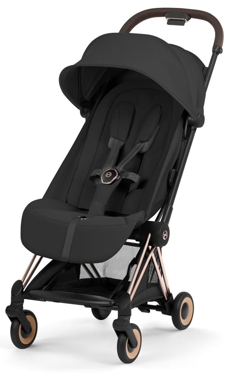  Прогулочная коляска Cybex Coya Rosegold Cozy Beige, с дождевиком в комплекте, коллекция Cybex Platinum прогулочная коляска, с рождения, проходит в ручную кладь