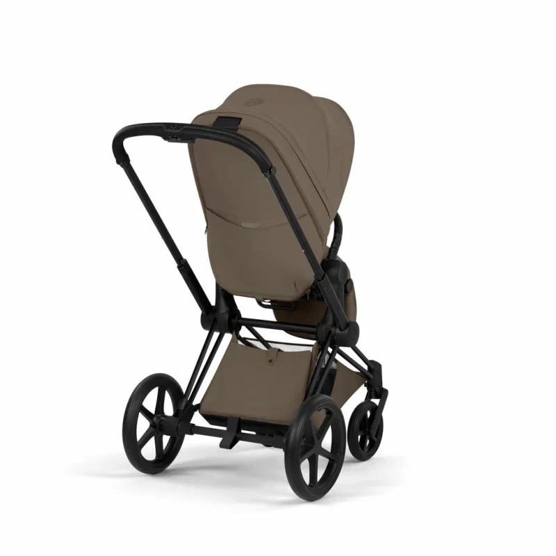 Коляска 3в1 Cybex Priam V шасси Matt Black Style Collection, Coconut Brown (Коричневый)