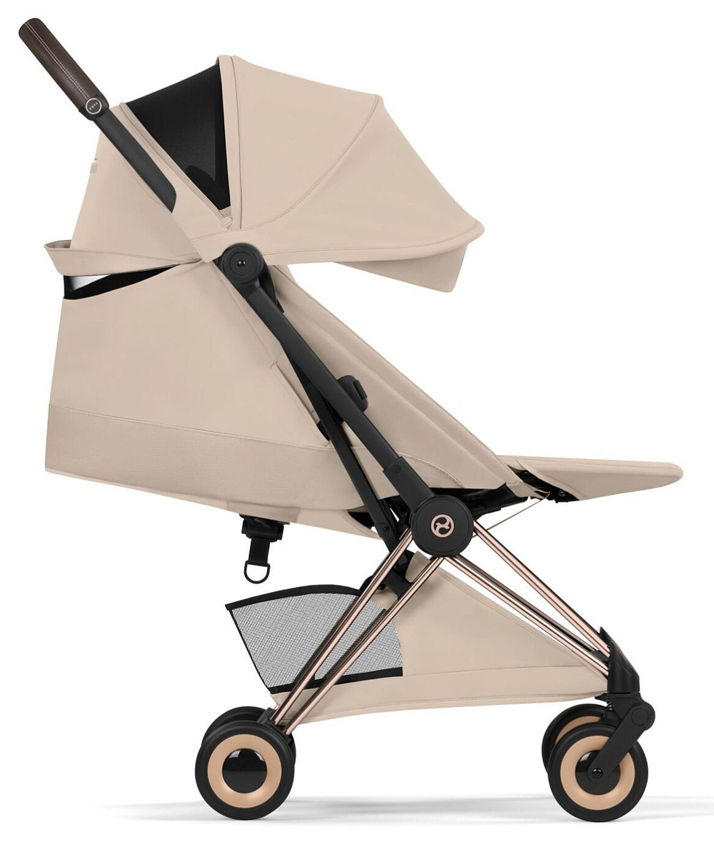 Прогулочная коляска Cybex Coya Rosegold Cozy Beige с дождевиком